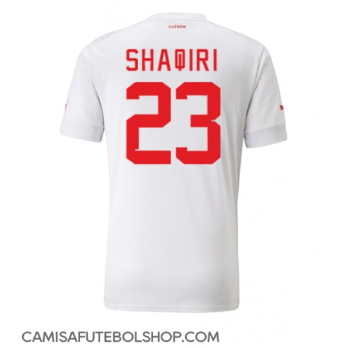 Camisa de time de futebol Suíça Xherdan Shaqiri #23 Replicas 2º Equipamento Mundo 2022 Manga Curta